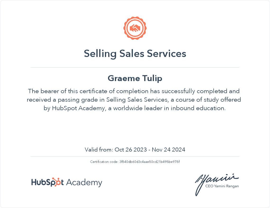 Selling Sales Services